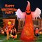 12FT Giant Halloween Inflatables Decorations Outdoor Ghost Built-in 3-Color Changing (White)